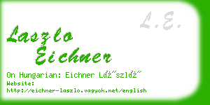 laszlo eichner business card